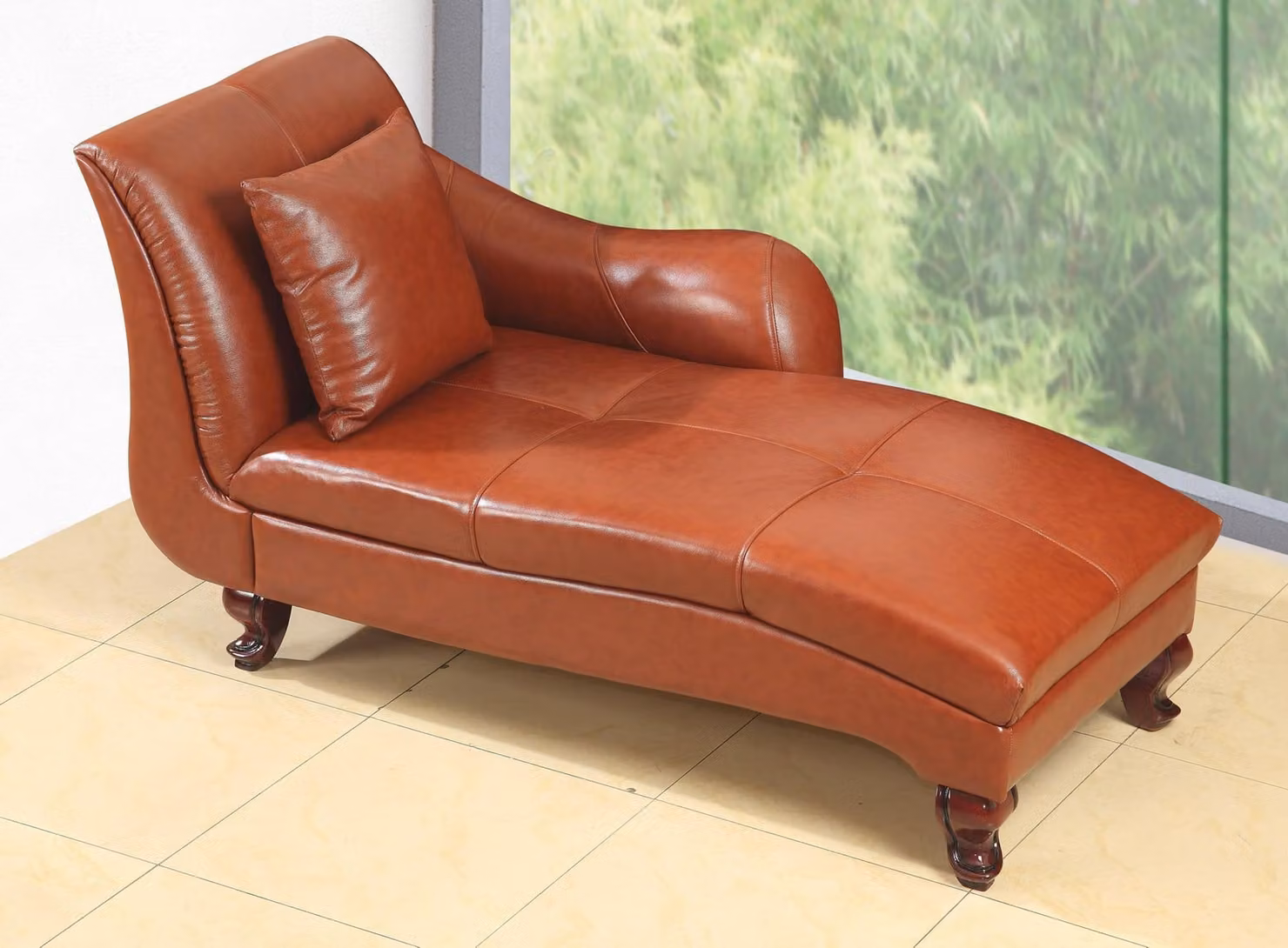 Divano lounge, poltrona ottomana, divano imbottito, divano da ufficio, poltrona relax, chaise longue in pelle. #1667