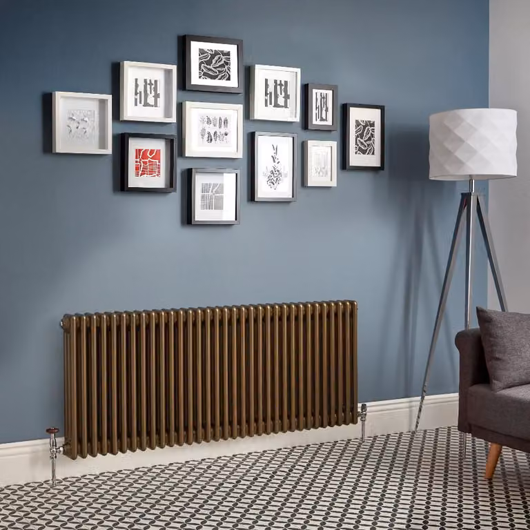 Radiatore di Design Orizzontale - Bronzo Metallico - 600mm x 1190mm - 1900W - Regent