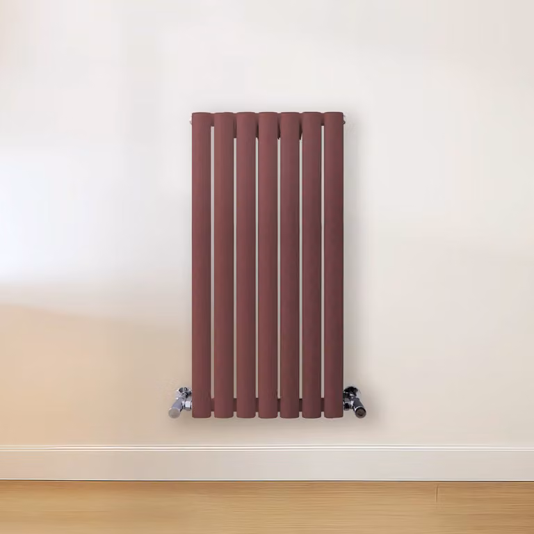 Radiatore di Design Orizzontale Rosso (Booth Rosso) - 800mm x 413mm - Pannello Doppio  - Revive