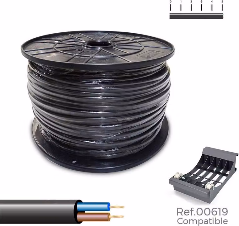 Sediles cavo guaina elettrica vv-k0.6/1kv nero 2 x 1.5 mm 150 m - - Marca EAN: 8435734703842