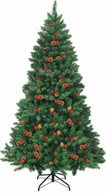 Albero di Natale artificiale Design Mania verde con 1100 rami e base in metallo, Altezza: 200 cm