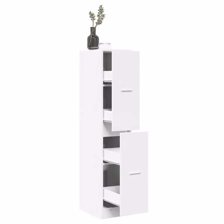 Mobiletto da farmacia a parete vidaXL Bianco in MDF L: 30 cm, P: 41 cm, H: 144,5 cm