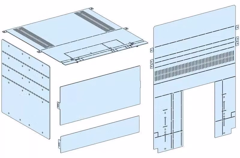 Schneider Electric PrismaSeT-P, copertura, connessioni posteriori, MasterPacT MTZ1 06-16/ComPacT NS630b-1600, tecnologia a moduli inseribili, verticale LVS04854