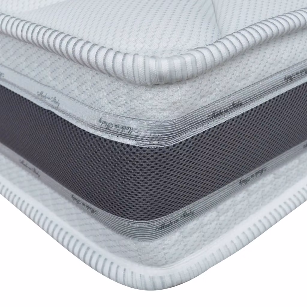 Materasso Ortopedico Dispositivo Medico TEK H24 ITALYMATERASSI con 330 Molle Insacchettate, Memory e Cuscino, Colore Bianco, L/P/H: 80 x 190 cm – 2