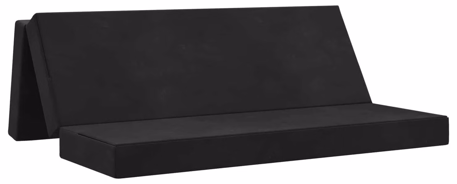 Divano Letto Pieghevole 180 x 67 x 45 cm Nero