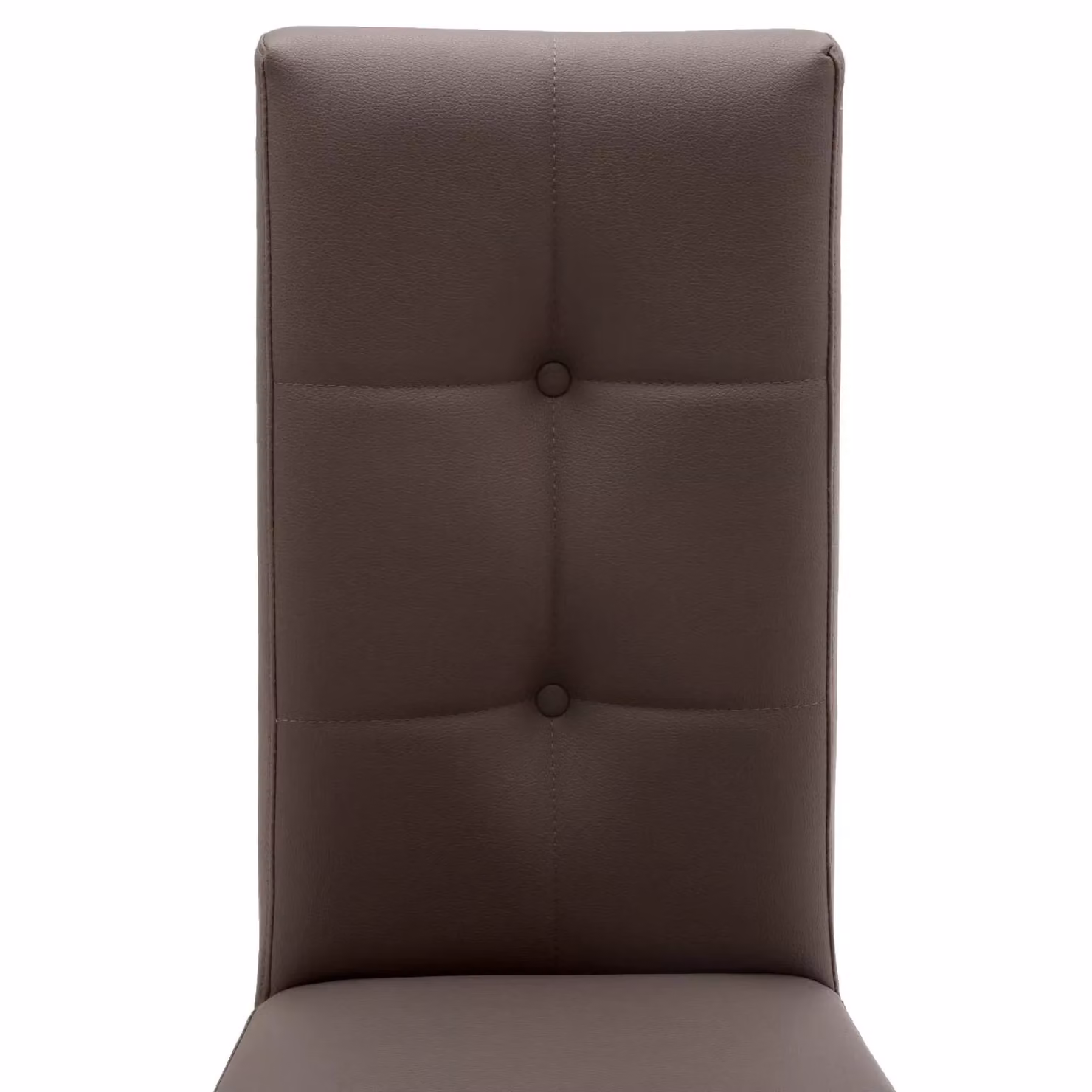 Set di 2 sedie in ecopelle beige con dettagli a bottoni Mobili 2G – 3