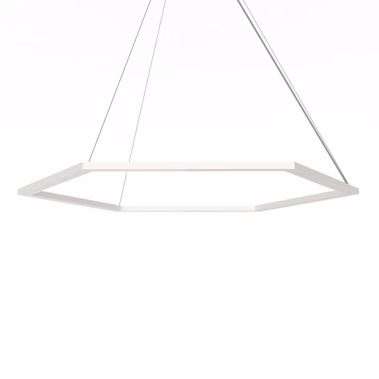 Lampada A Sospensione Esagono D90 Monocolore Opaca