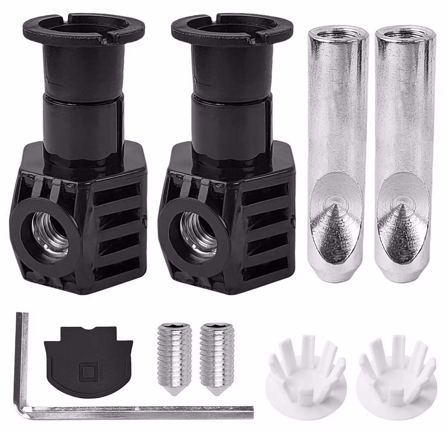 Kit di fissaggio per WC, con viti e elementi di fissaggio neri, per WC sospeso