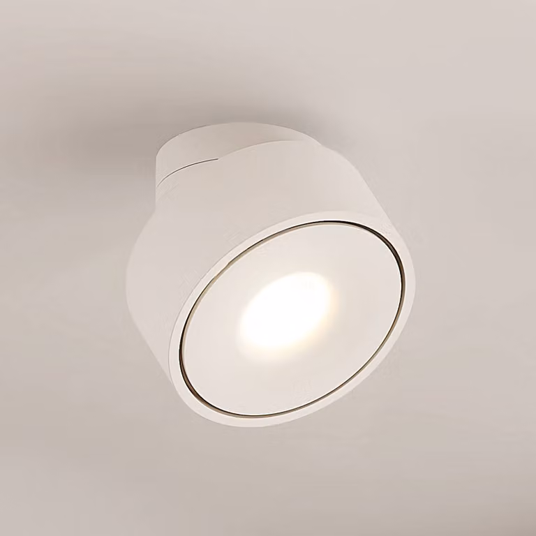 Plafoniera a LED Rotari Arcchio, dimmerabile, Bianco / Opale, Corridoio, Alluminio, Moderno, Plafoniera LED