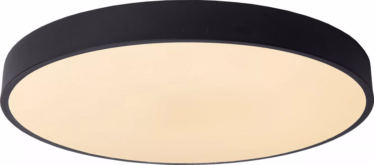 Plafond 50 cm LED 36W nero rotondo UNAR Lucide