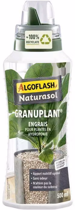 Concime liquido ALGOFLASH NATURASOL Granuplant, adatto a tutti i tipi di colture, 500 ml
