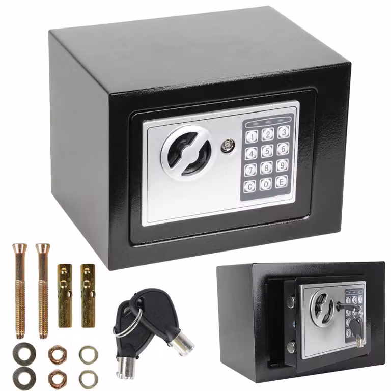 Cassaforte digitale elettronica, struttura in acciaio robusta, doppio sistema di accesso, modello "Stil-1"