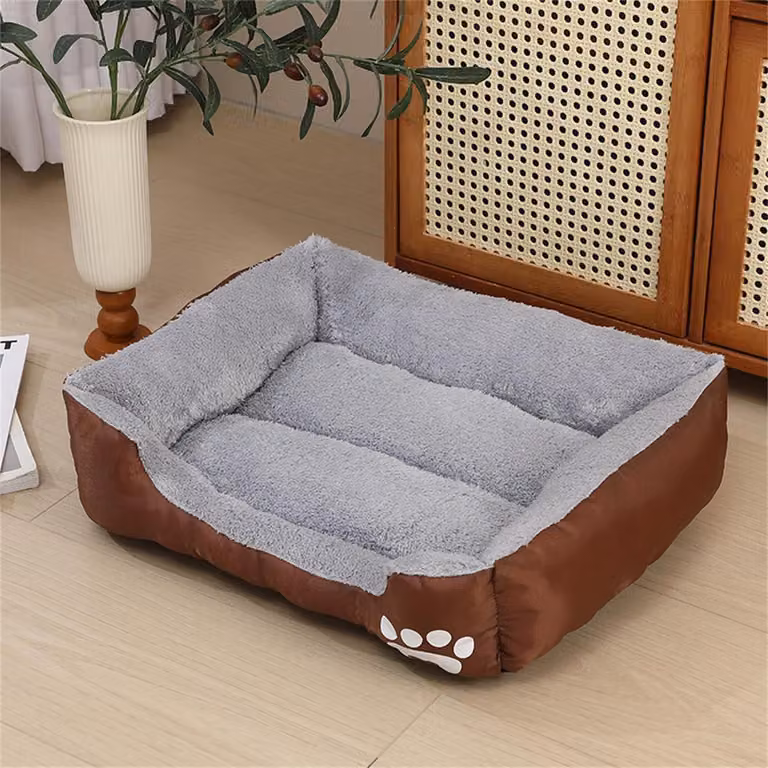 Cuccia ortopedica per cani, lavabile, con imbottitura morbida, antiscivolo, color marrone, taglia L