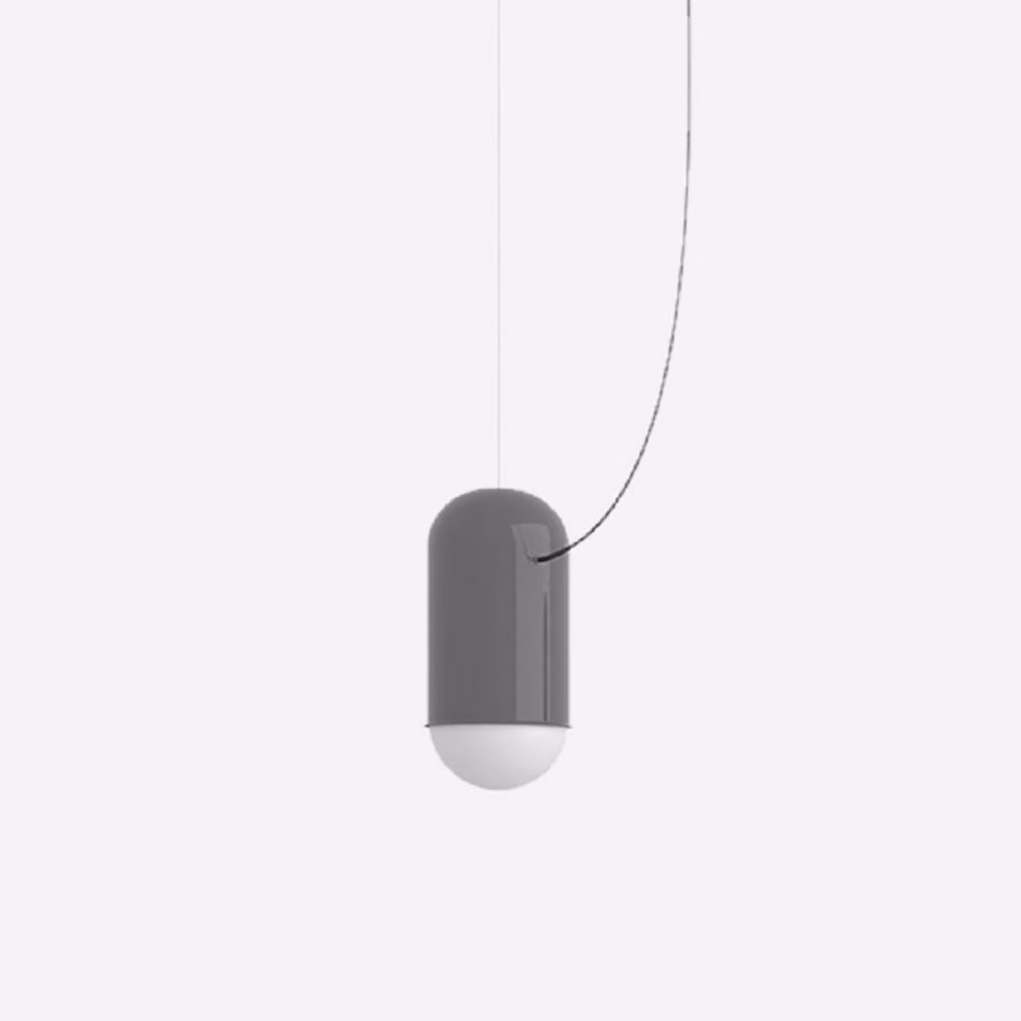 Lampada a sospensione LUCIS CAPSULE 6,2 W LED 3000 K, vetro grigio opalino ZL.L1.C15.47