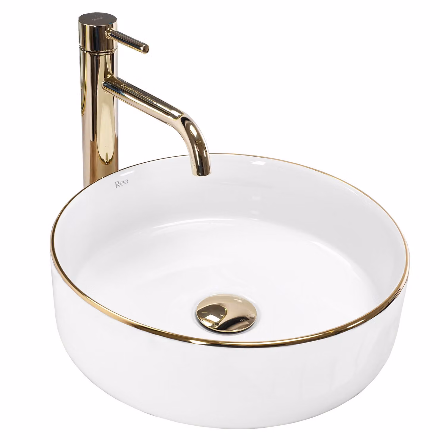 Lavabo da Appoggio Rea Sami Gold Edge