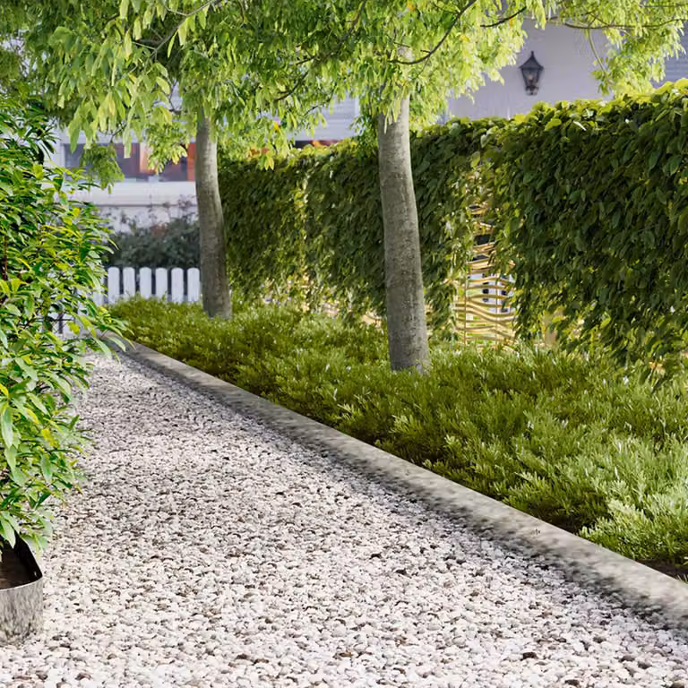 Set di 20 bordure per prato vidaXL in acciaio color argento, 103 x 15 cm
