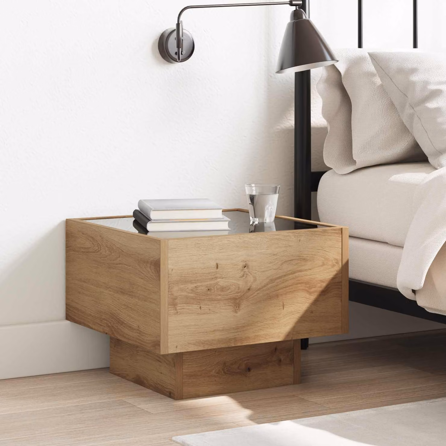 vidaXL Tavolino da salotto in stile rustico color rovere, L/P/H: 40 x 40 x 30 cm