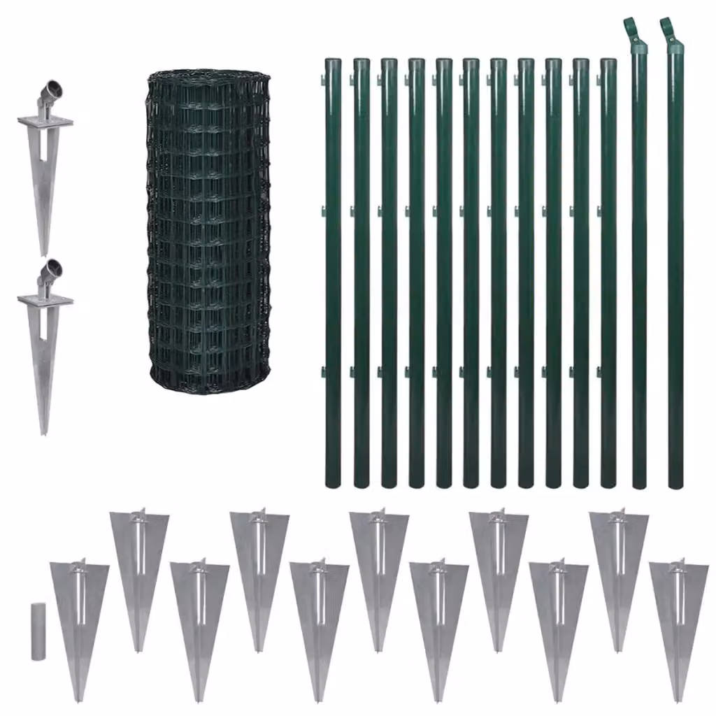 Recinzione Euro Videx in acciaio rivestito in PVC verde per installazione interrata – 2
