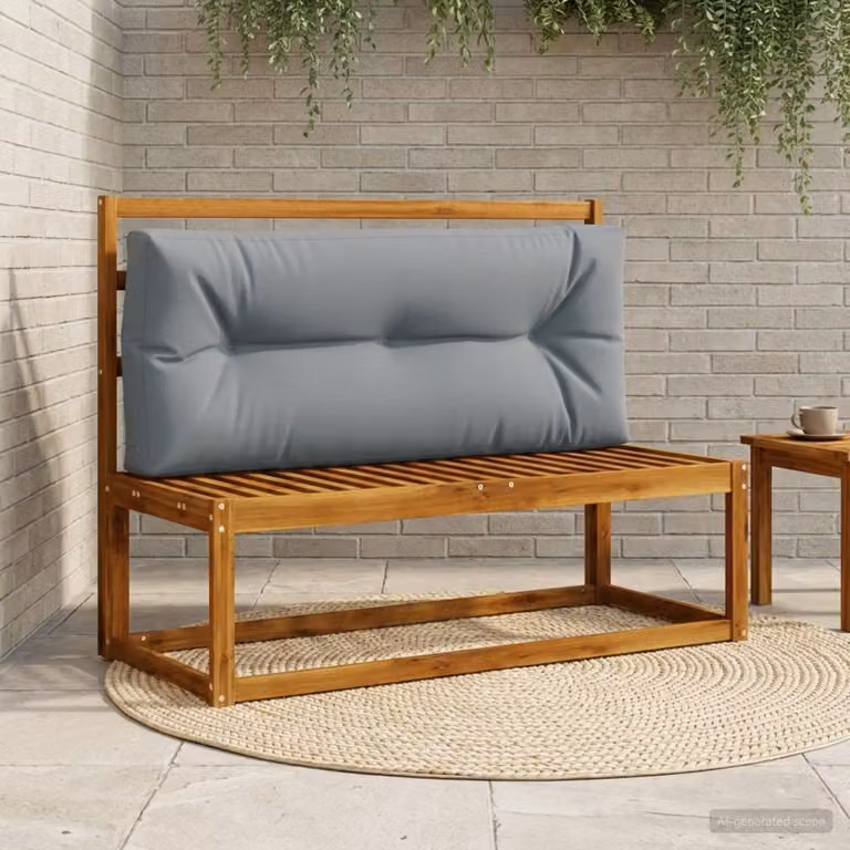 Cuscino per schienale di pallet vidaXL VIANEN blu in poliestere con rivestimento rimovibile e resistente ai raggi UV