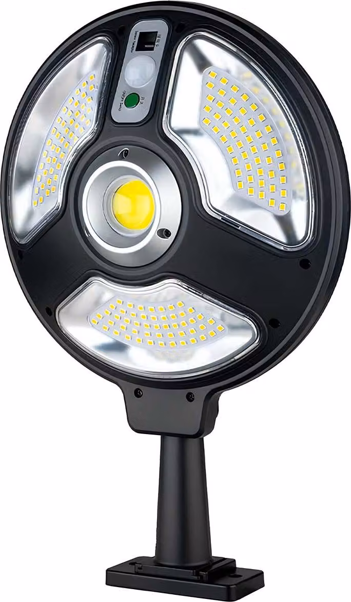 Avizar, lampada solare da esterno 70W orientabile con riflettore, nero