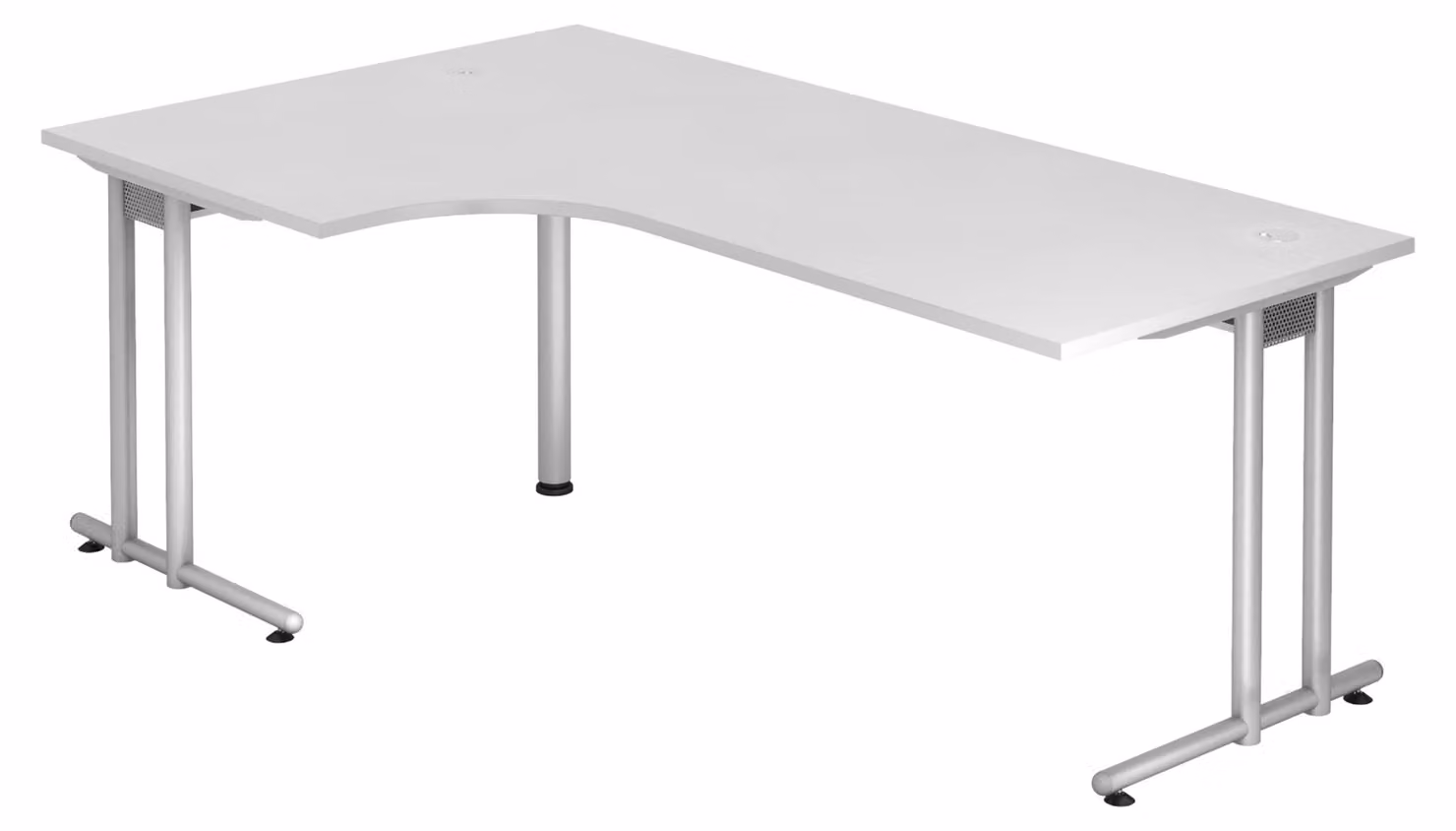 bümö Scrivania Serie-N - Decorazione: bianco, dimensioni: scrivania angolare 200 x 120 cm