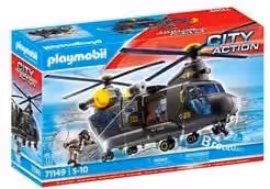 Playmobil Unità Speciale Elicottero City Action 71149 Grigio 117 pz
