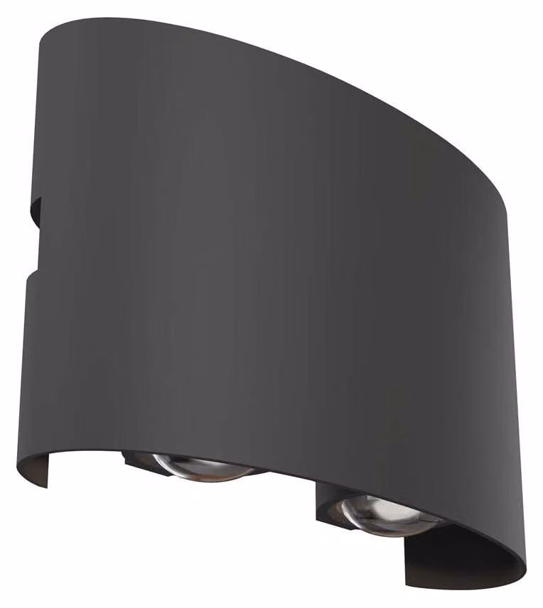 Lampada Da Parete Moderna Da Esterno Metallo Grigio Luce Led 4W Ip54