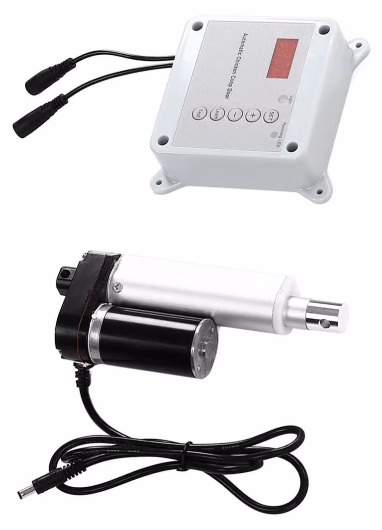 Aperture automatiche per pollaio, 12 V, 30 W, con telecomando