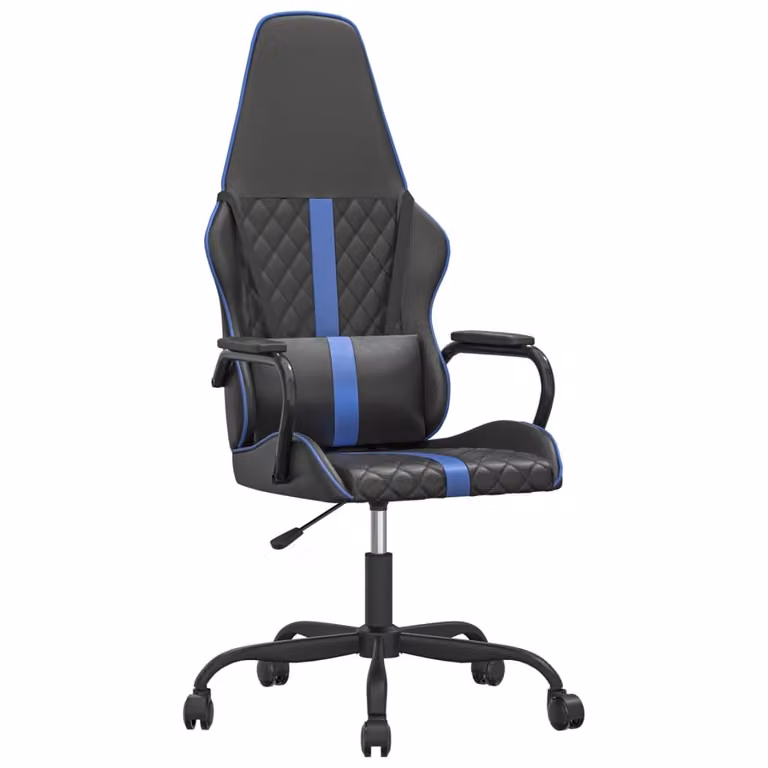 Sedia da Gaming Nera e Blu in Pelle finta