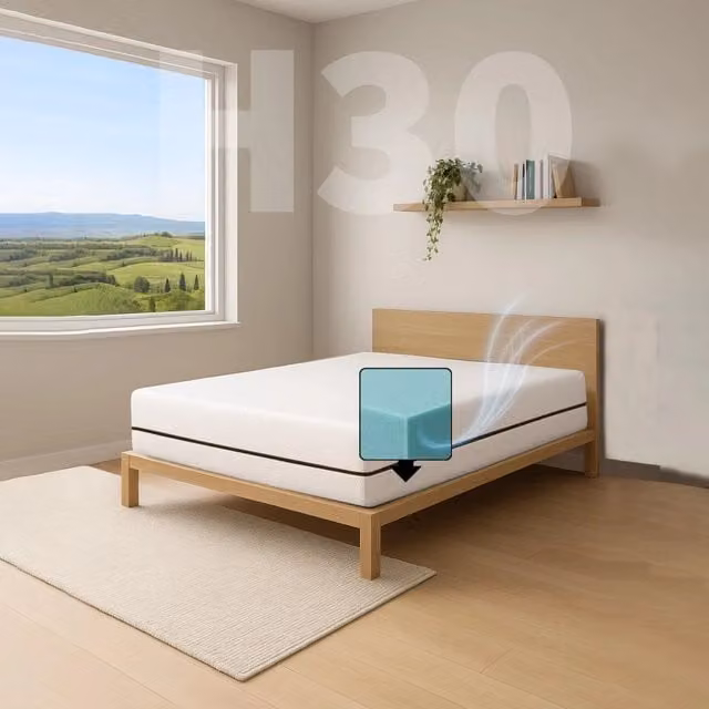 Materasso Americano Waterfoam Comfy Line Bianco, H: 30 cm, L: 80 cm, P: 190 cm, Semirigido e Sfoderabile