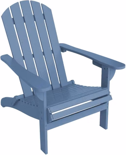 Poltrona da giardino adirondack in legno di acacia, blu