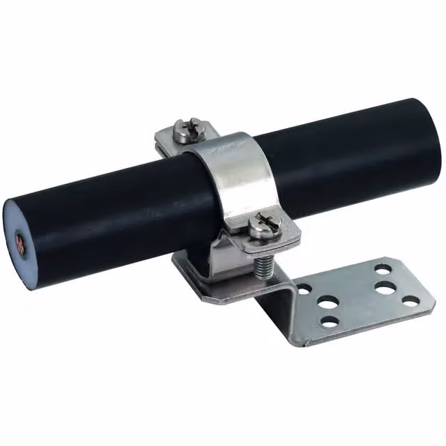 Supporto per copertura Dehn, modello NIRO, per tetti metallici, con flangia di collegamento per tubi HVI di diametro 27-30 mm, codice prodotto 202863