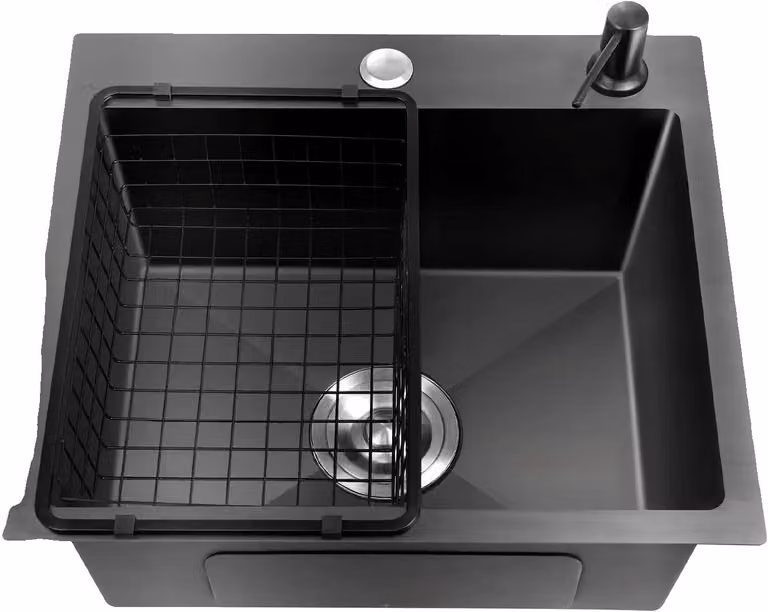 Lavello da cucina, grande capacità, resistente agli odori, colore nero