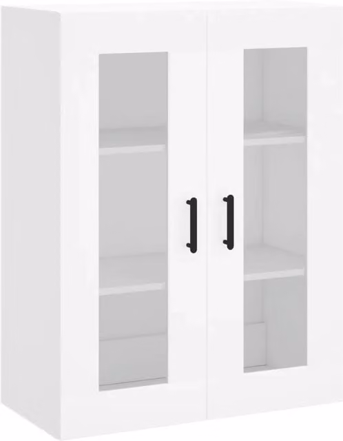 Elegante mobile da parete in stile contemporaneo 69,5 x 34 x 90 cm pratico spazio portaoggetti in legno bianco 02_0048630