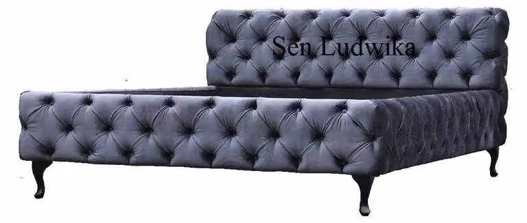 Bett Chesterfield Design Luxus Hotel Betten 180x200cm Schlaf Zimmer Leder Samt