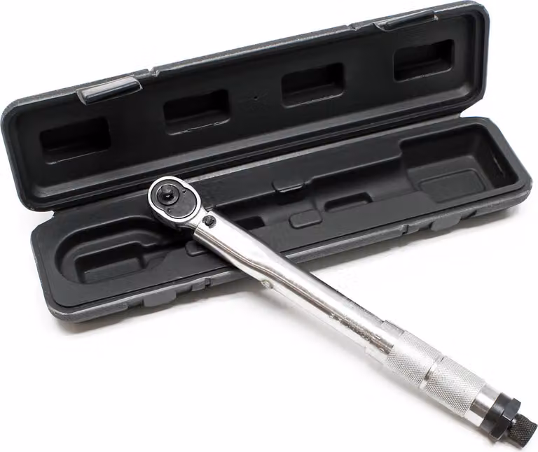 Chiave dinamometrica Wiltec da 1/4" (6,35 mm) e 2-24 Nm, girevole a destra e a sinistra in custodia di plastica Chiave a scatto