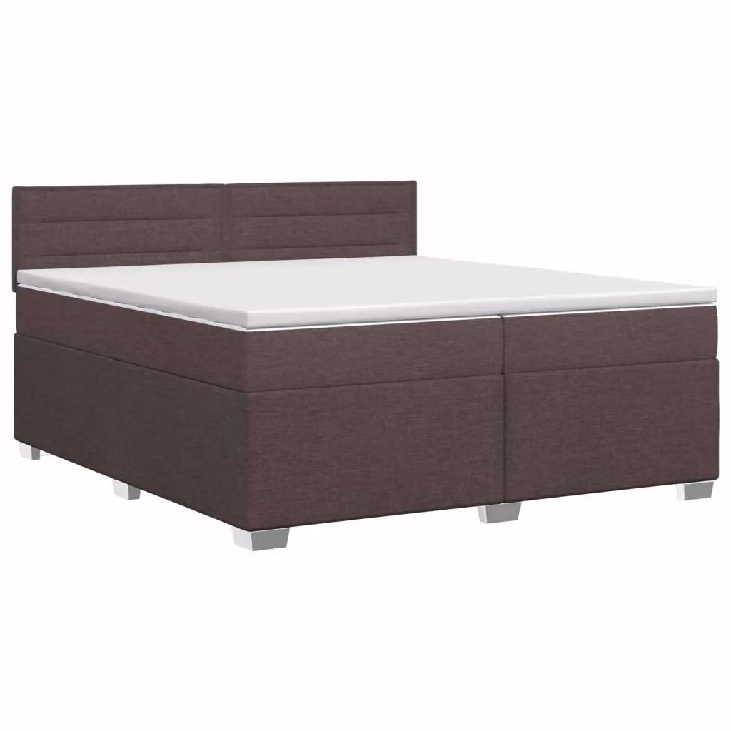 Letto box spring con materasso ibrido vidaXL Marrone e Bianco L/P: 200 x 200 cm – 2