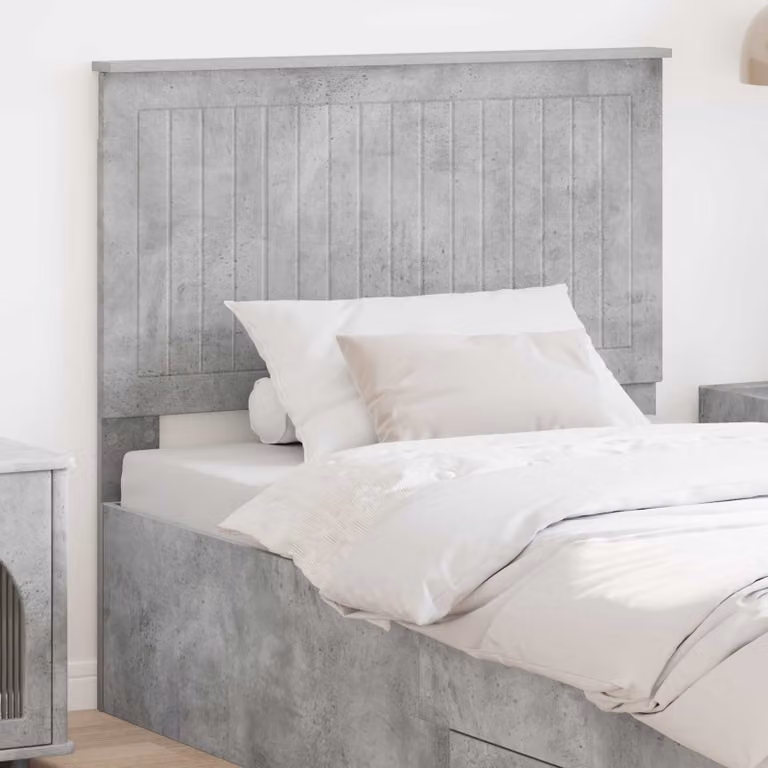 Testiera per letto moderna vidaXL in legno ingegnerizzato, Grigio cemento