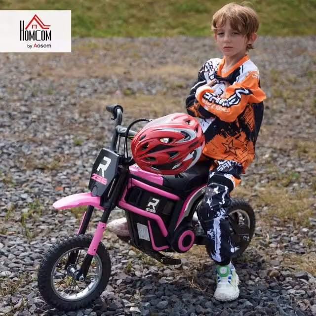 Moto Cross Électrique Enfant 350 W Batterie 12V 8-12 Ans Rose