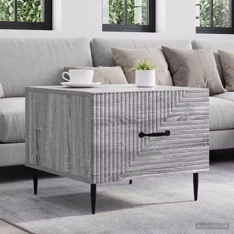 Maison Exclusive - Tavolino Sonoma grigio 49 x 50 x 40 cm in materiale derivato dal legno
