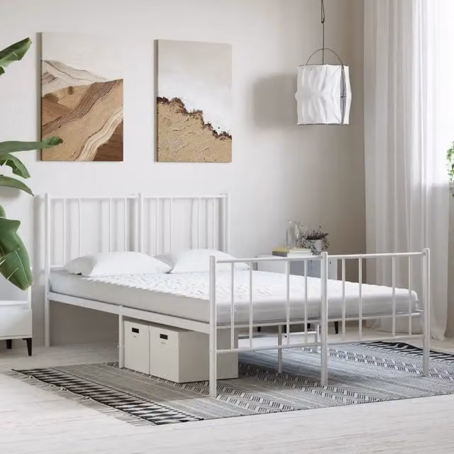 Materasso in schiuma bianco con rivestimento rimovibile, 7 zone di supporto, L 120 x P 200 cm