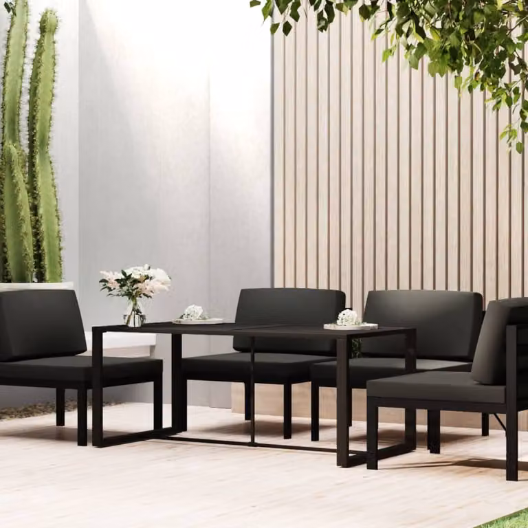 Maison Exclusive - Tavolo da pranzo da giardino antracite 120x60x66 cm in alluminio