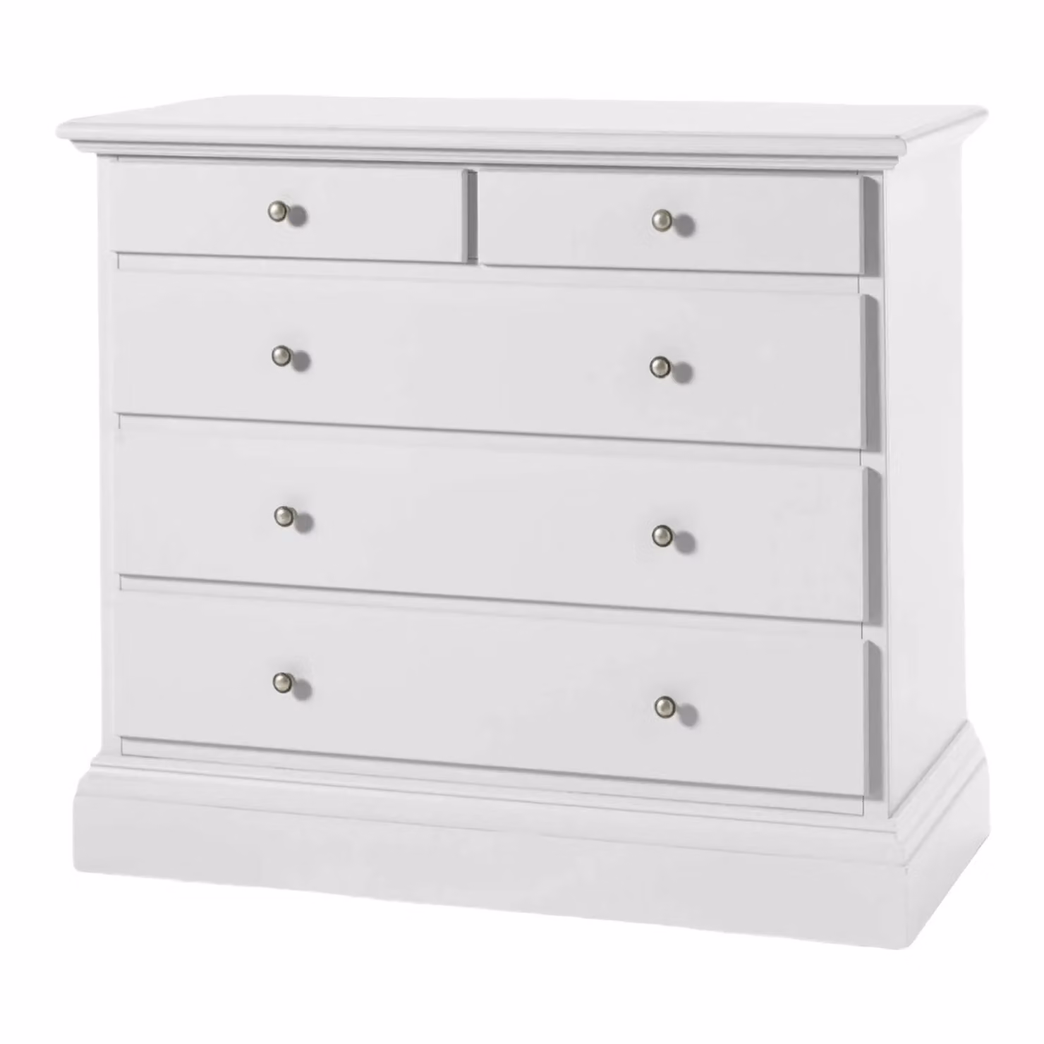 Cassettiera classica shabby chic bianca Mobili 2G L: 117 cm, P: 51 cm, H: 101 cm – 2