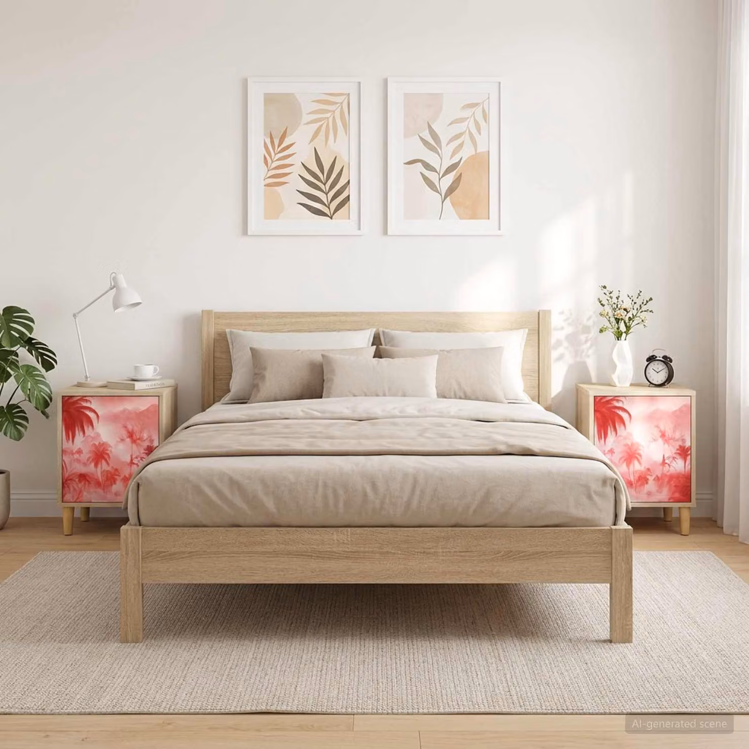 Set di 2 Armadi da Notte vidaXL AACHEN in Rovere Sonoma, L 36 cm x P 33 cm x H 50 cm