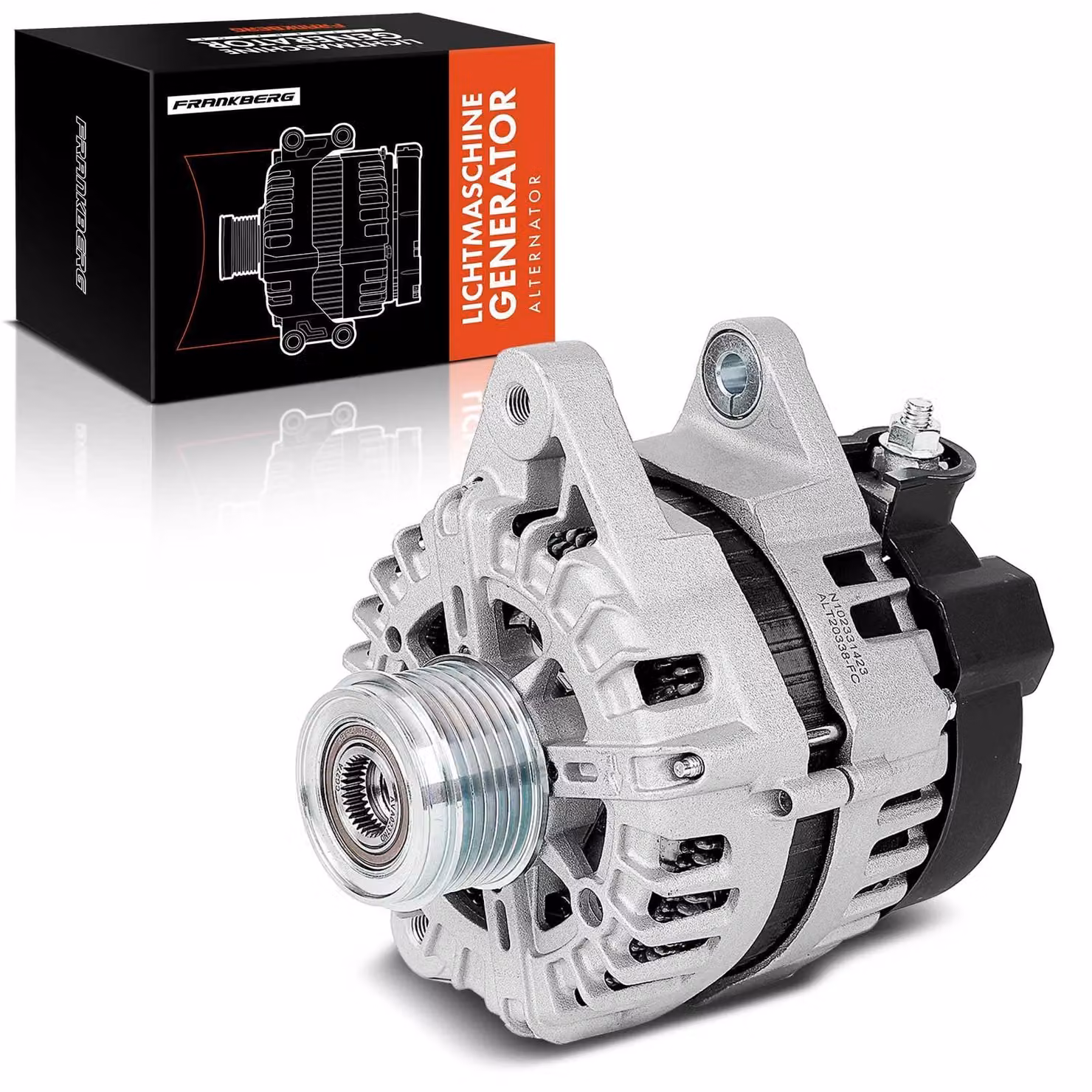 Generatore di corrente Lichtmachine da 150A, 12V, per motori diesel, con puleggia di libera corsa