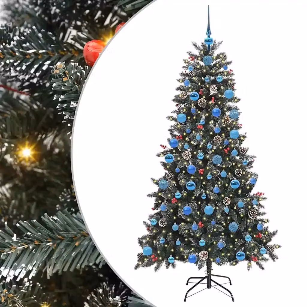 Albero di Natale artificiale verde con luci LED warm white vidaXL Altezza: 180 cm – 2
