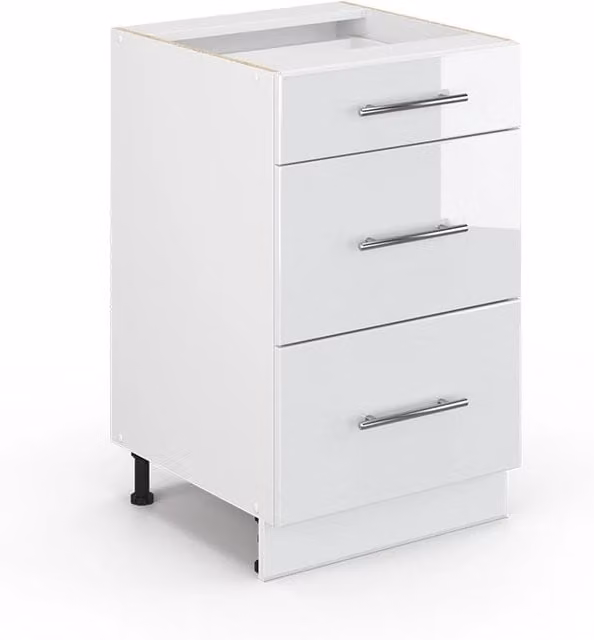 Cassettiera da bagno Fame-Line Vicco Bianco lucido L: 50 cm, H: 82 cm, senza piano di lavoro