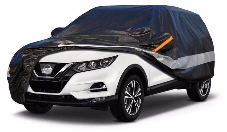 Copertura per auto, 10 strati, impermeabile e traspirante, per Nissan Qashqai (2007-2023), colore nero