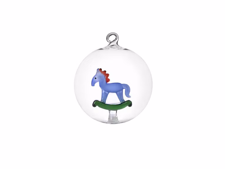 Schiaccianoci Palla di Natale Cavallo a Dondolo