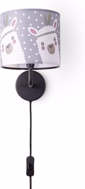 Lampada da parete Elio grigio scuro